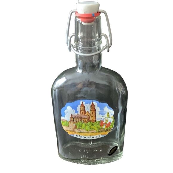 Vintage Magdeburg Bockling Flask Bottle Classic German Design W/Bonus RARE HTF - Picture 1 of 16